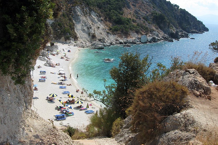 Grčka, more, plaža, Lefkada