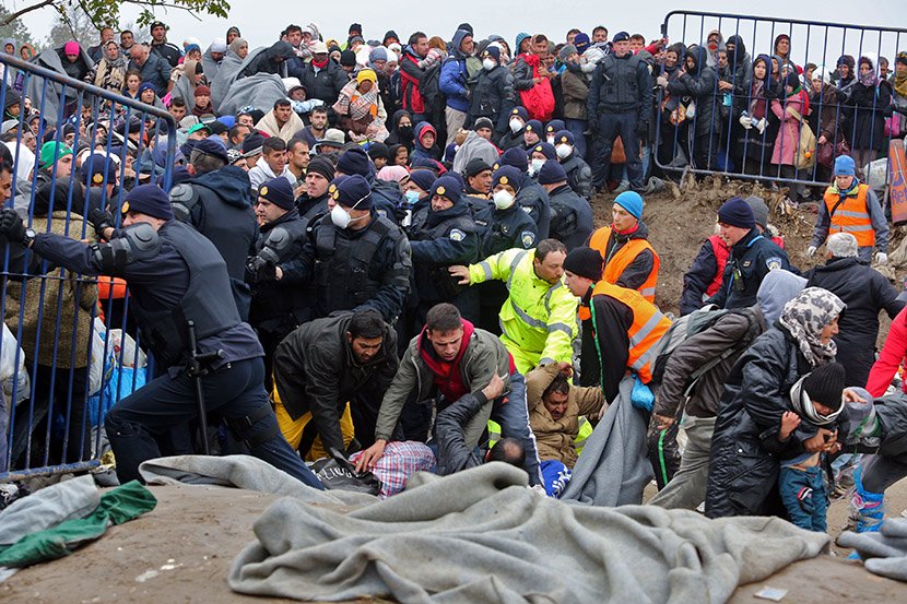 Izbeglice, migranti, Berkasovo, granica Srbija Hrvatska 