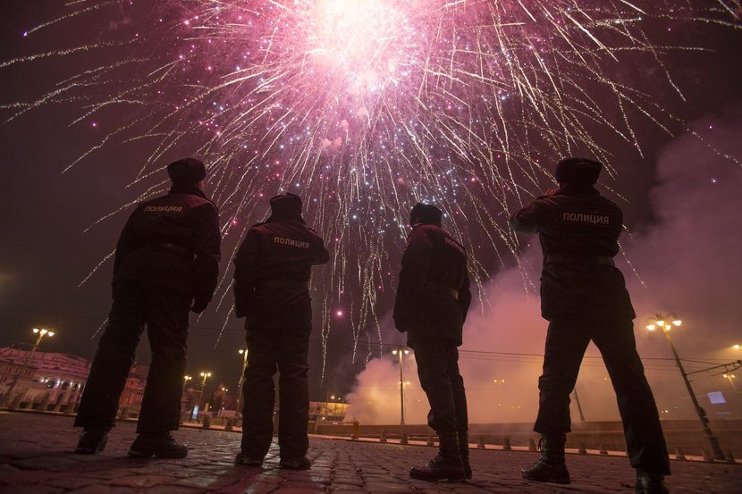 Rusija, Moskva, Nova godina, vatromet