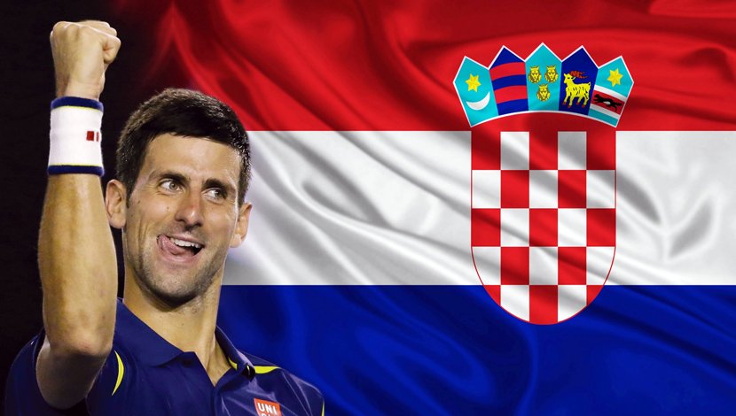 Novak Đoković hrvatska zastava