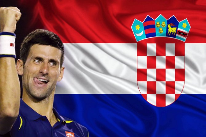 Novak Đoković hrvatska zastava