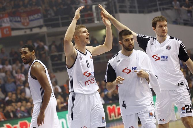 KK Partizan - KK Crvena zvezda, Edo Murić i Igrači KK Partizan KK Partizan - KK Crvena zvezda, Edo Murić i Igrači KK Partizan