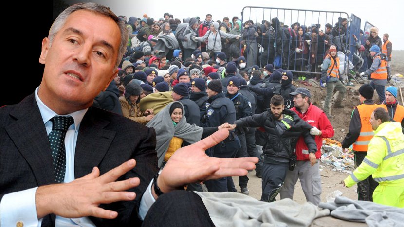 Milo Đukanović, Izbeglice, migranti