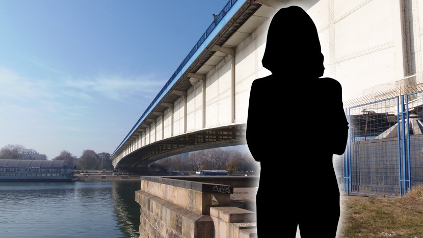 Brankov most, silueta žene, žena skočila sa Brankovog mosta