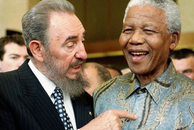 Nelson Mandela i Fidel Kastro