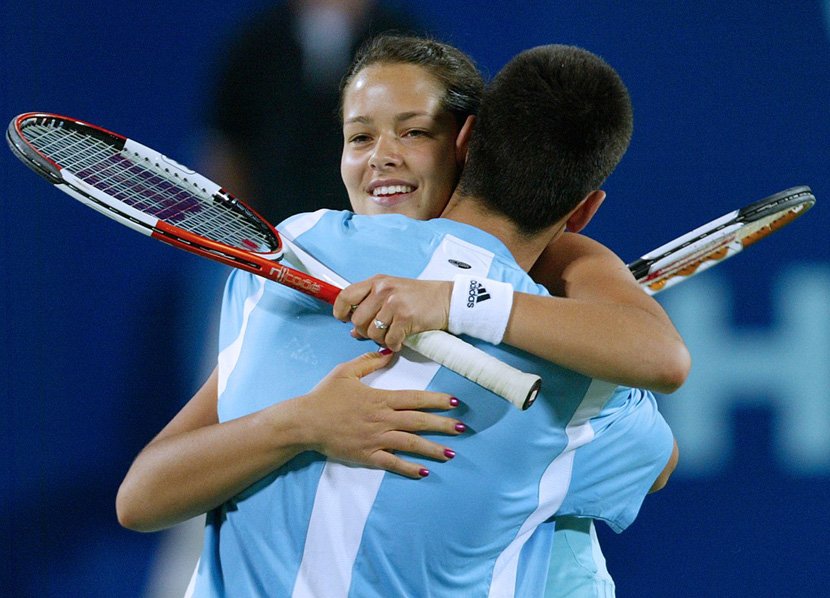 Ana Ivanović i Novak Đoković 2006. Hopman kup Pert