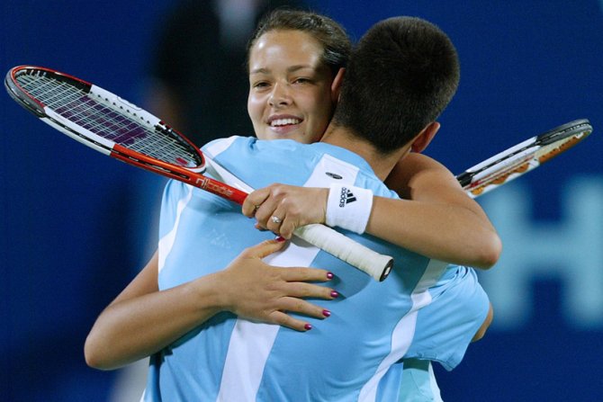 Ana Ivanović i Novak Đoković 2006. Hopman kup Pert