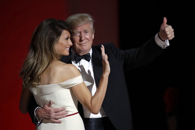 Inauguracioni bal, Melanija i Donald Tramp