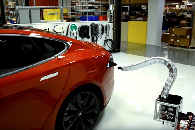 tesla električni automobil, Tesla punjač