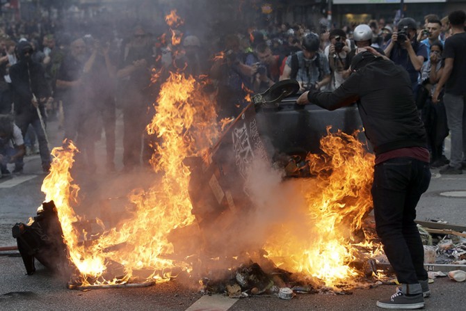 Protest Crnog bloka u Hamburgu koji je domaćin samita G20.