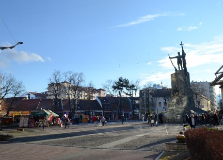 Kraljevo, centar grada panorama