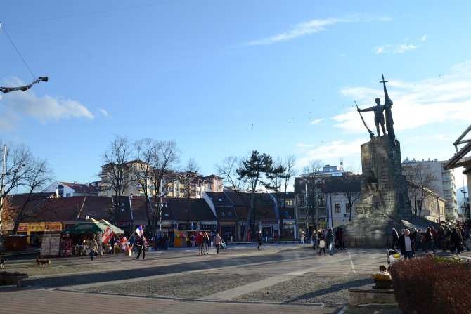 Kraljevo, centar grada panorama