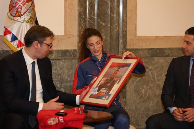 Ivana Španović, Aleksandar Vučić, Veselin Jevrosimović, Vanja Udovičić