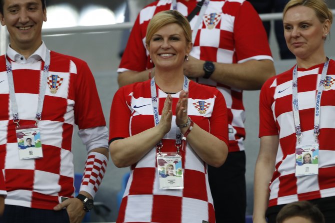 Kolinda Grabar Kitarović, predsednica Hrvatske na utakmici u Rusiji