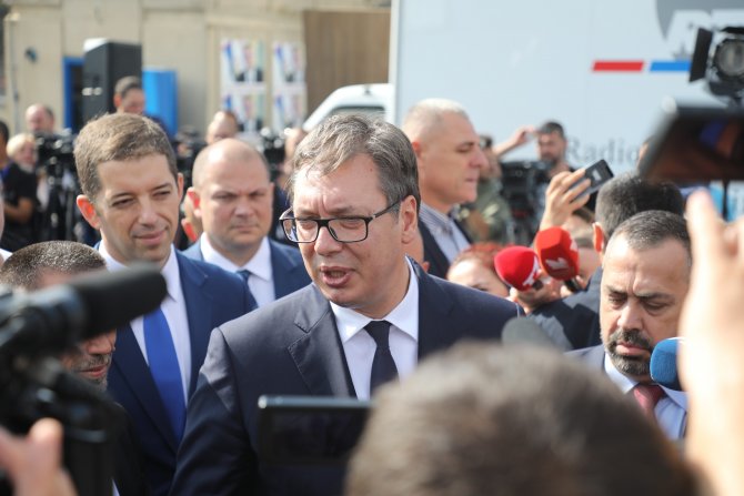 Aleksandar Vucic, Jezero Gazivode, Kosovo