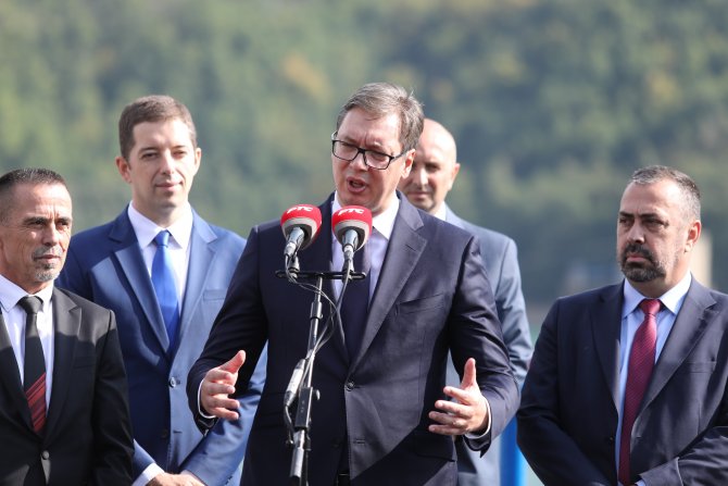 Aleksandar Vucic, Jezero Gazivode, Kosovo