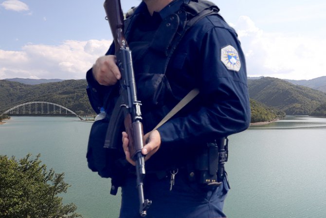 Gazivode, kosovska policija ROSU