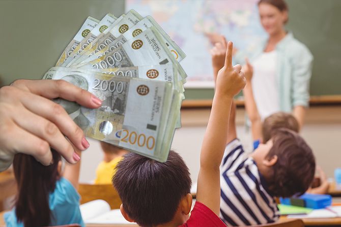 Uciteljica, prosvetni radnik, novac, dinari Uciteljica, prosvetni radnik, novac, dinari