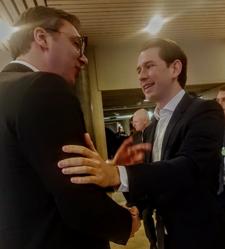 Aleksandar Vučić, Sebastijan Kurc, Davos Aleksandar Vučić, Sebastijan Kurc, Davos