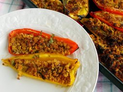 punjene paprike, paprike, pirinac