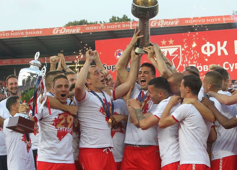 FK Crvena zvezda, titula, prvak, šampion, pehar, Vujadin Savić, Nenad Milijaš