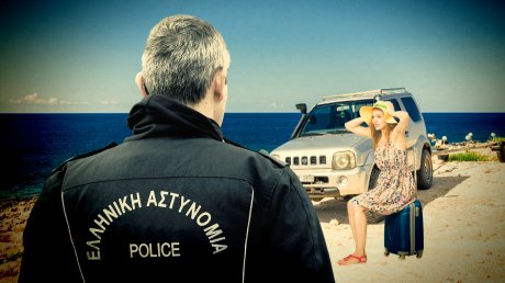 Grčka policija, nezadovoljni turista