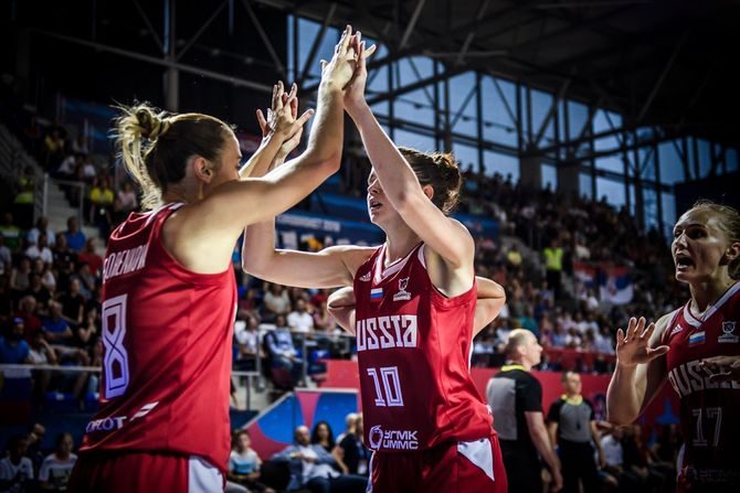 Košarka, ženska reprezentacija Srbije, Rusije