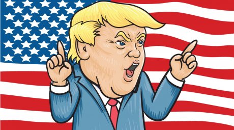 Trump  cartoon, Tramp karikatura