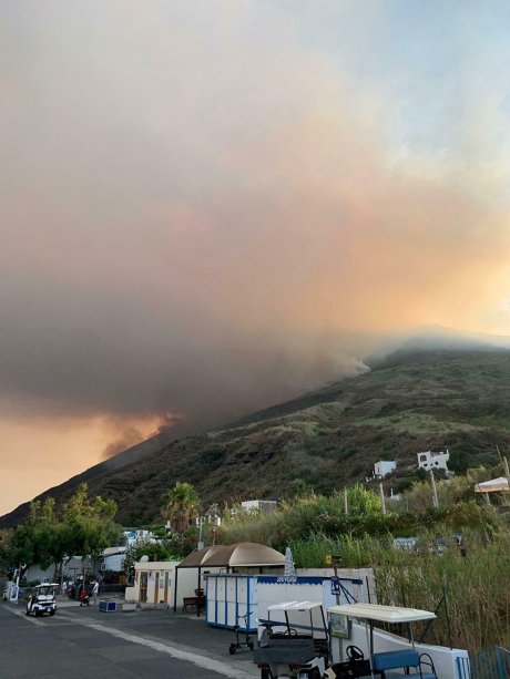 Italy Stromboli Eruption