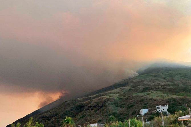 Italy Stromboli Eruption