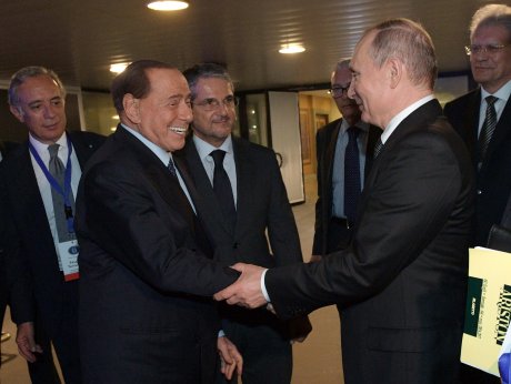 Vladimir Putin Silvio Berluskoni Italija Rim