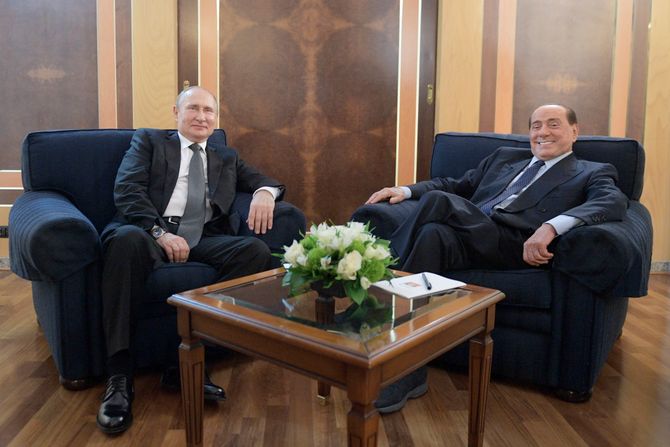 Vladimir Putin Silvio Berluskoni Italija Rim