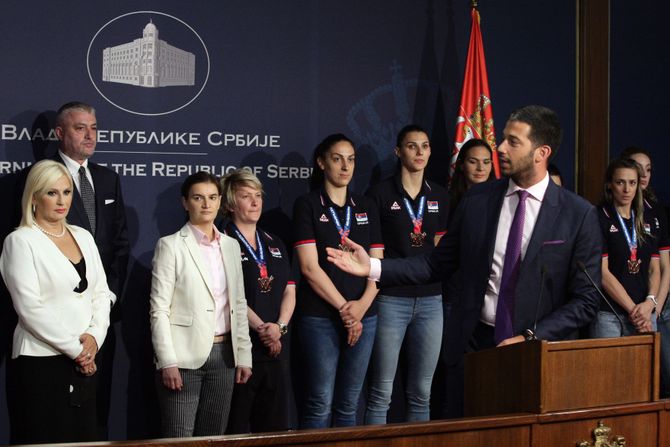 Ženska košarkaška reprezentacija Srbije, prijem Ana Brnabić