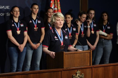 Ženska košarkaška reprezentacija Srbije, prijem Ana Brnabić