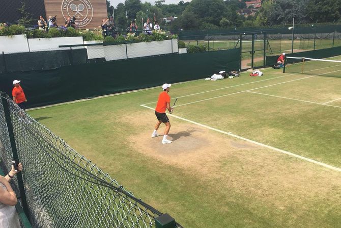 Novak Đoković trening Vimbldon