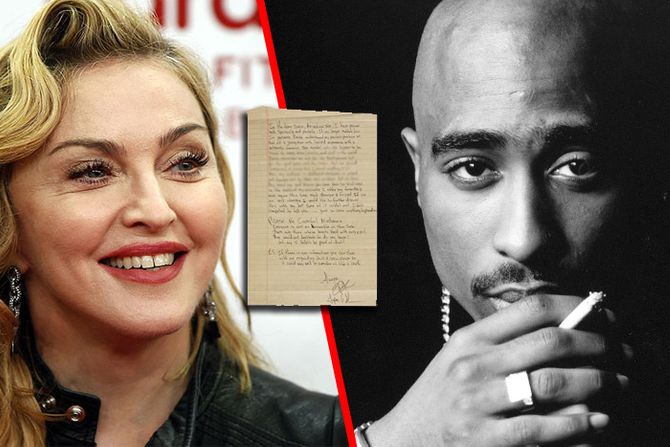 Tupak Šakur, Tupac Shakur, Madona pismo Madonna