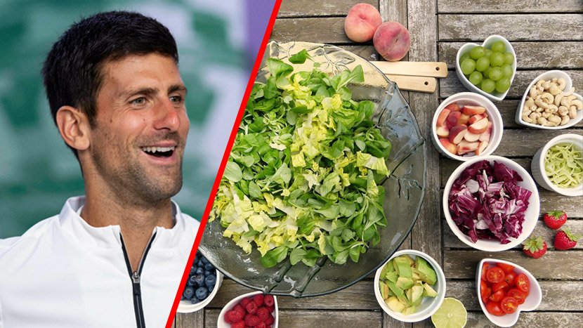Novak Djokovic Đoković, ishrana, hrana, salata