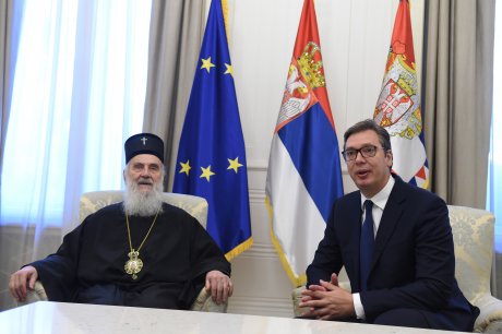 Aleksandar Vučić, predsednik Srbije, patrijarh Irinej, Predsedništvo Srbije Aleksandar Vučić, predsednik Srbije, patrijarh Irinej, Predsedništvo Srbije