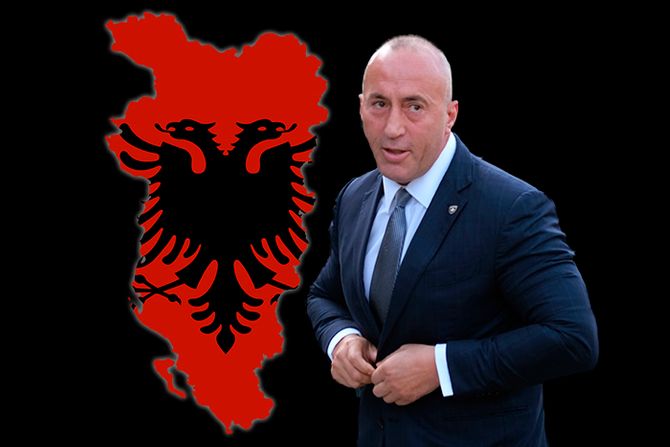 Ramus Haradinaj, mapa velike Albanije