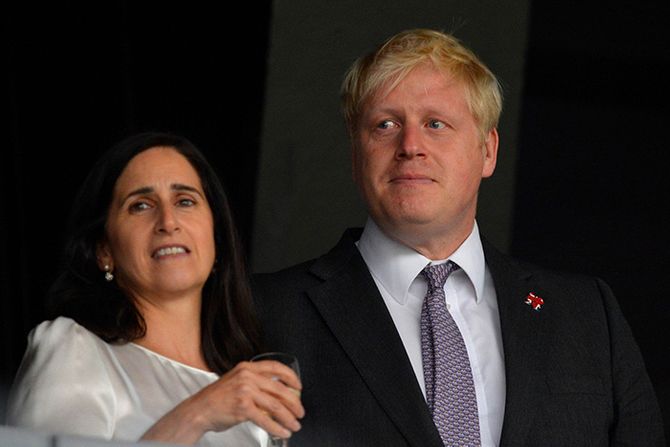 Boris Johnson with wife MARINA WHEELER