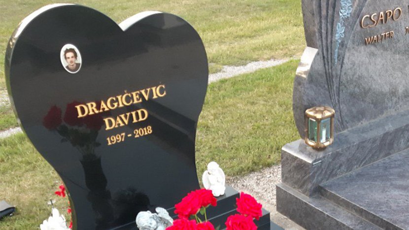 David Dragicevic, spomenik
