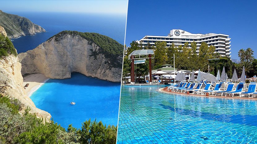 Grčka, plaža, turska bazen
