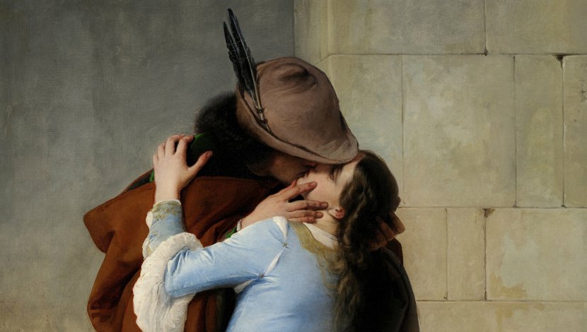 Poljubac, Frančesko Ajez, Istorija umetnosti, Italijansko slikarstvo