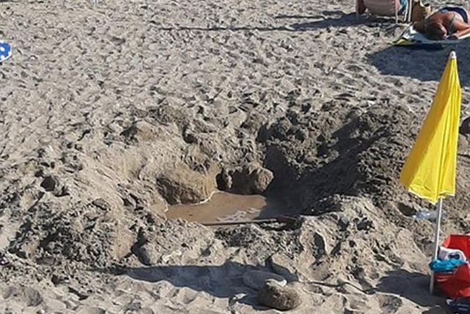 pesak, rupa, plaža pesak, rupa, plaža