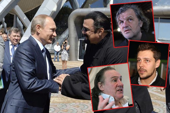 Vladimir Putin, Stiven Sigal, Miloš Biković, Emir Kusturica, Žerar Depardije