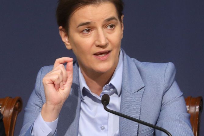 Ana Brnabic, Konferencija za novinare predsednice Vlade