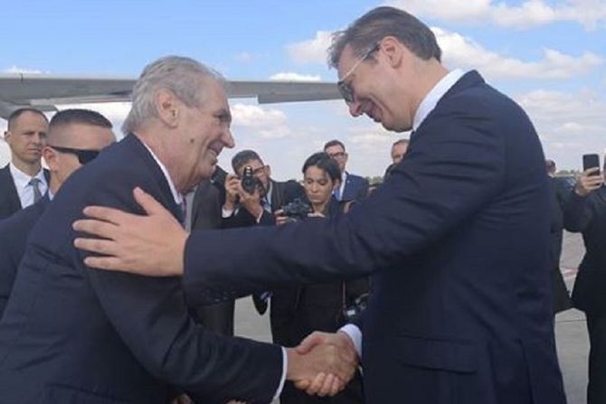 Miloš Zeman i Aleksandar Vučić