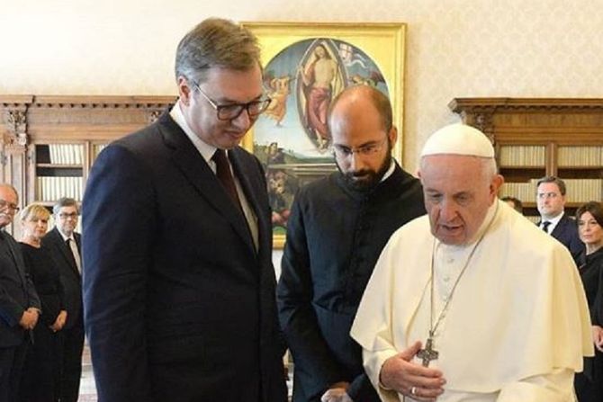 Aleksandar Vučić i Papa Franja