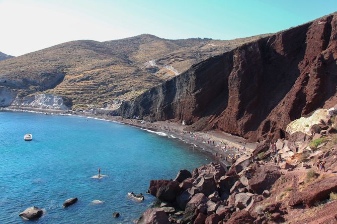 Crvena plaža Red Beach Santorini