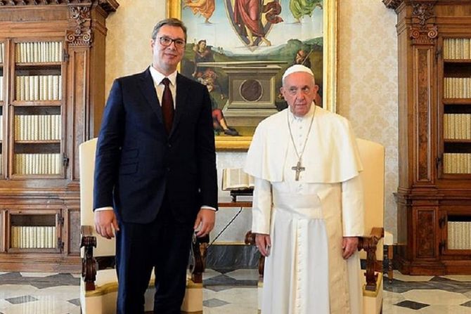 Aleksandar Vučić, papa Francisko, Vatikan Aleksandar Vučić, papa Francisko, Vatikan